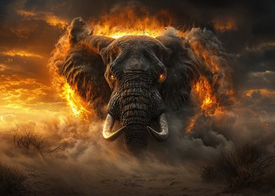 Fiery Mammoth Stampede