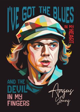 Angus Young Blues Portrait