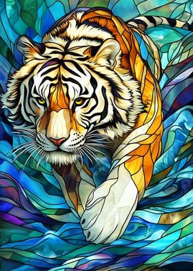 Tiger Stained Glass