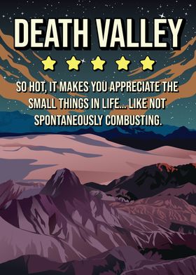 Funny Death Valley Travel Poster