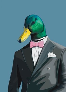 Duck in a suit