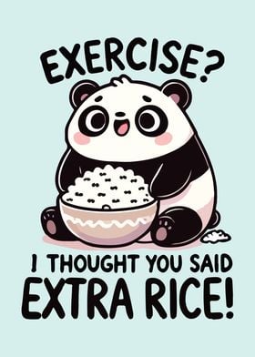 Panda Exercise Extra Rice