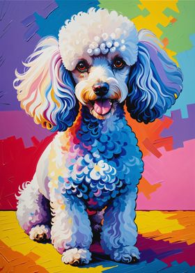 Colorful Poodle Painting