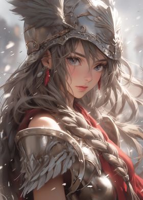 Silver Haired Warrior Woman