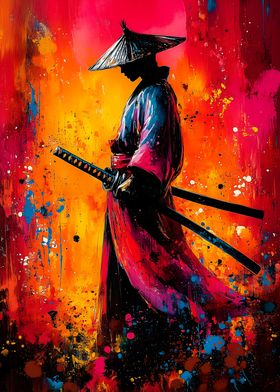 Samurai Warrior Painting