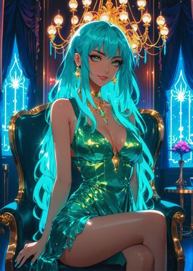 Emerald Anime Girl Sexy