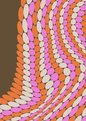 Retro Candy Waterfall Abstract Optical Illusion Art