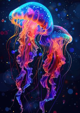 Neon Jellyfishes