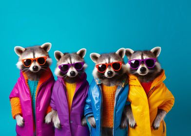 Raccoons in Sunglasses