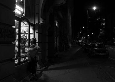 Woman Gazing at Shop Window