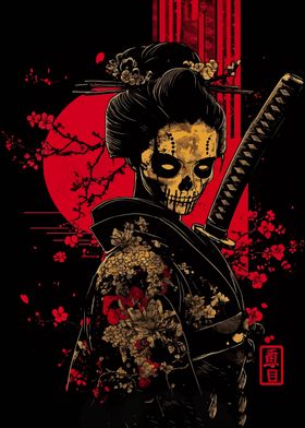 Geisha Skull Samurai