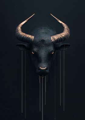 Black Bull with Golden Horns