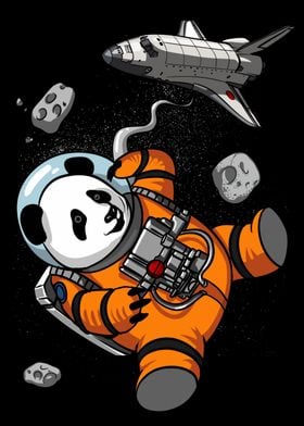 Panda Astronaut in Space