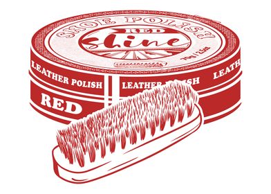 Red Shoe Polish & Brush