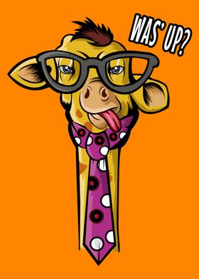 Cool Giraffe with Glasses