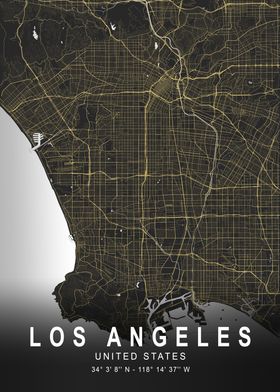 Los Angeles Silver Map