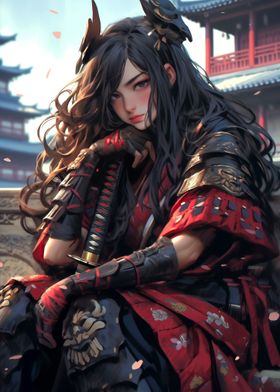 Samurai Woman with Katana