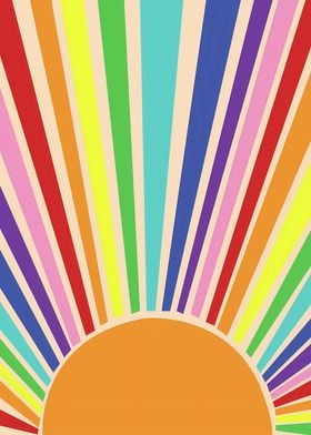 Rainbow Sunburst