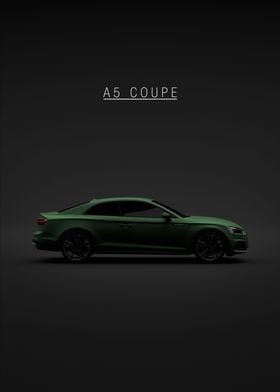 Green Audi A5 Coupe 2020