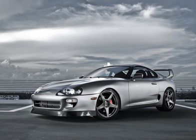 Silver Toyota Supra