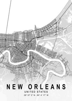 New Orleans Light Map