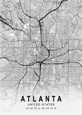 Atlanta Dark Map