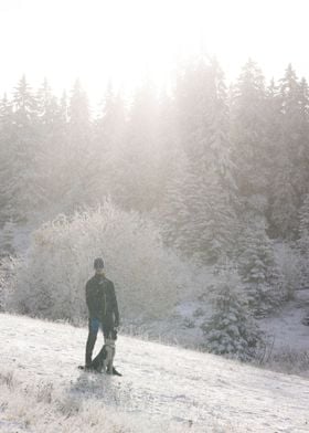 Running in the snow