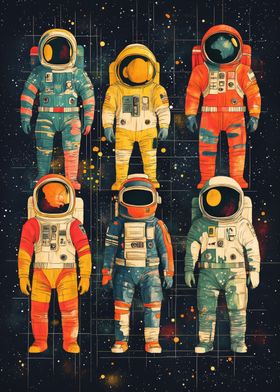 Astronaut Crew in Space