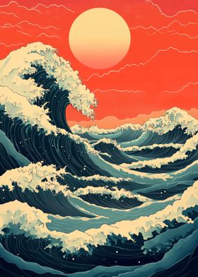 Great Wave Sunset