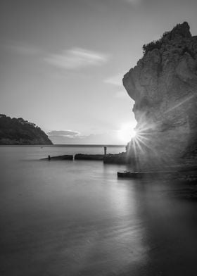 Sunrise Over Rocky Coast Landscape