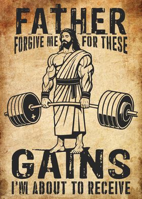 Jesus Lifting Weights Father Forgive Me For These Gains I'm About To Recieve