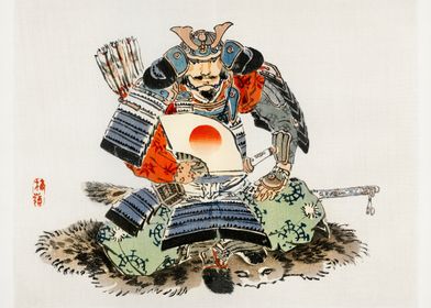 Samurai by Kōno Bairei Ukiyo-e