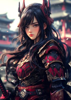 Anime Samurai Warrior Maiden