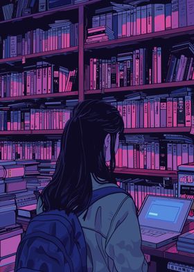 Girl in Bookstore