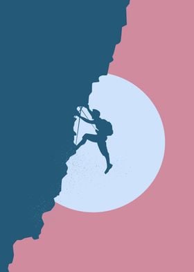 Rock Climbing Silhouette