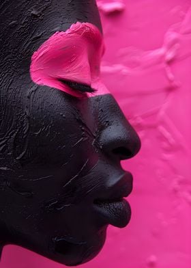 Black and Pink Portrait