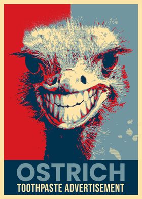 ostrich meme poster