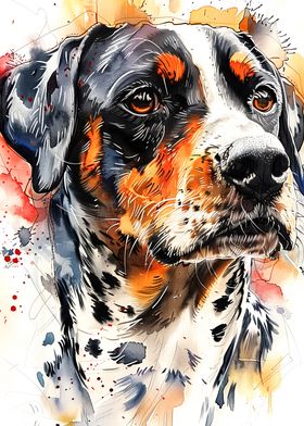 Watercolor Dog Portrait