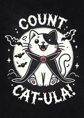 Count Cat-ula Cute Funny Halloween Cat