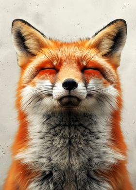 Smiling Fox Portrait