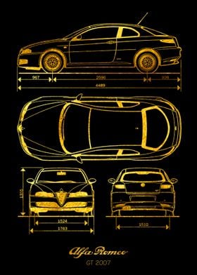 Alfa Romeo GT 2007 Blueprint