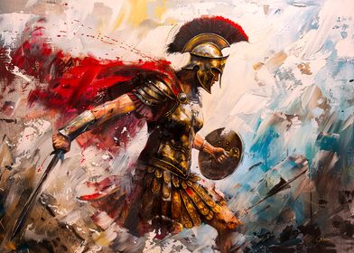 Roman Warrior Painting