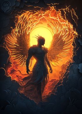 Angelic Figure in Fire