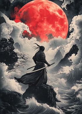 Samurai Under Blood Moon