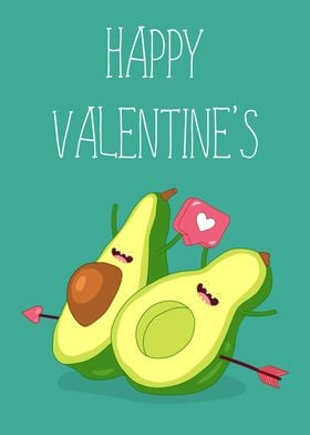 Avocado Happy Valentine's