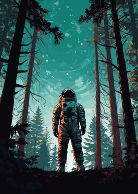 Astronaut in Forest