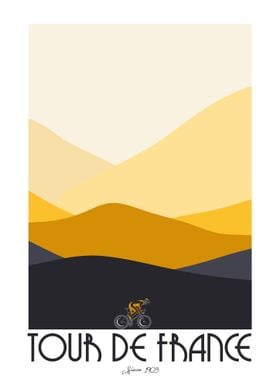 Tour de France Mountain Poster