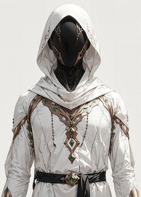 White arabic cyborg