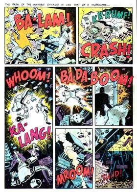 Comic Book Action Scene