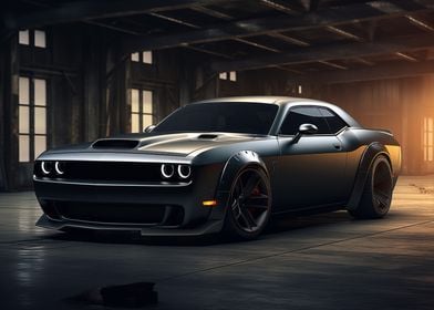 Black Dodge Challenger